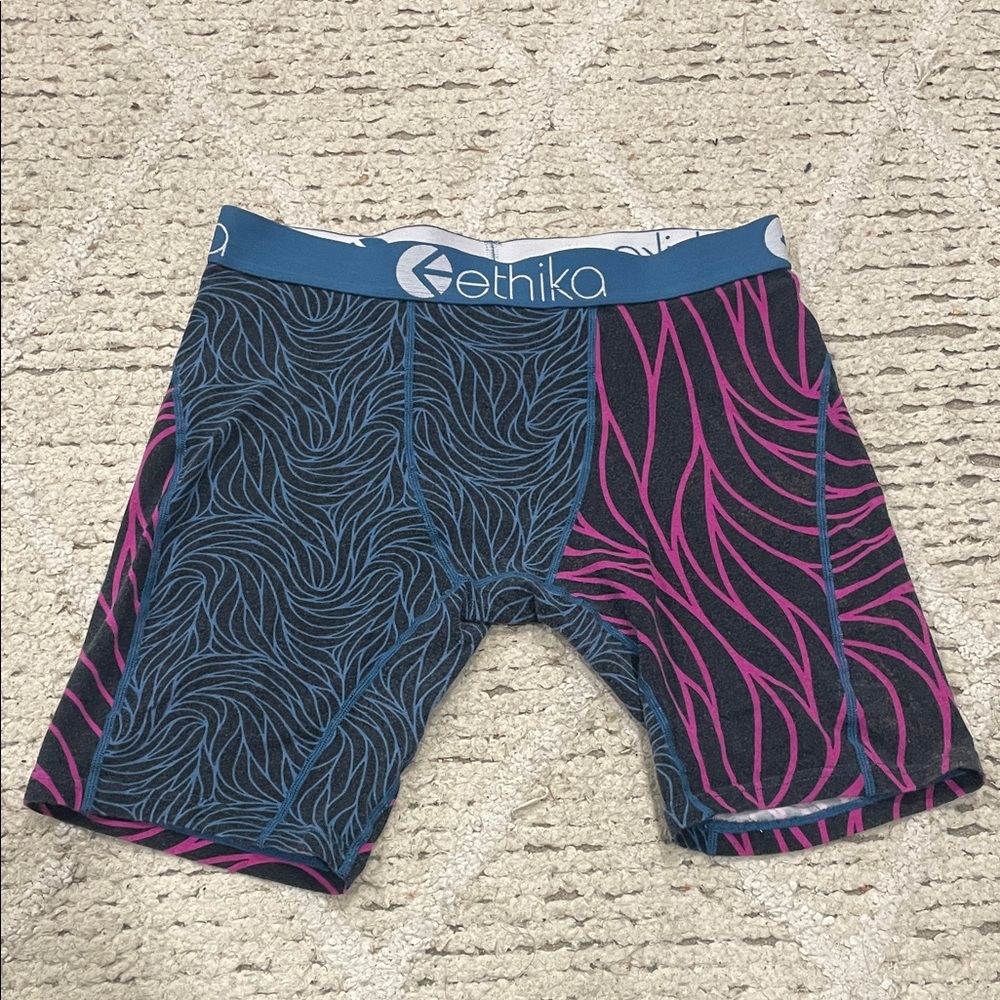 Ethika Black and Pink Wave Boxer Briefs size medium
